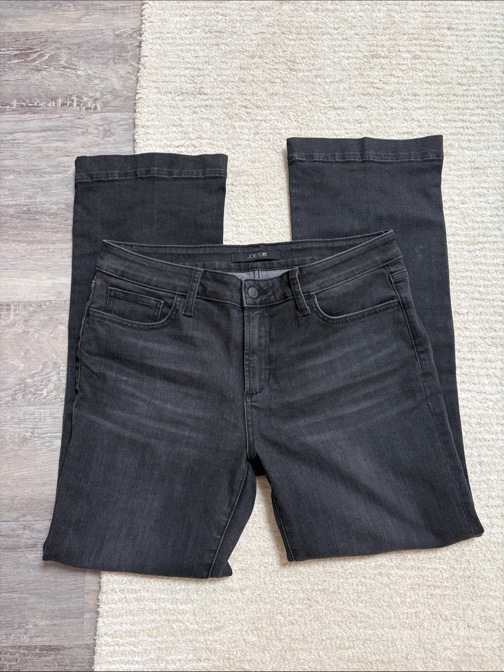 Joes Jeans Black Mid Rise Petite Boot Cut Size 31